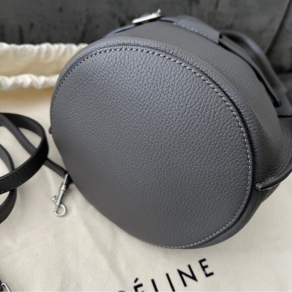 Celine Big Bag Nano Bucket Grey Grained Calfskin - Picture 8 of 16